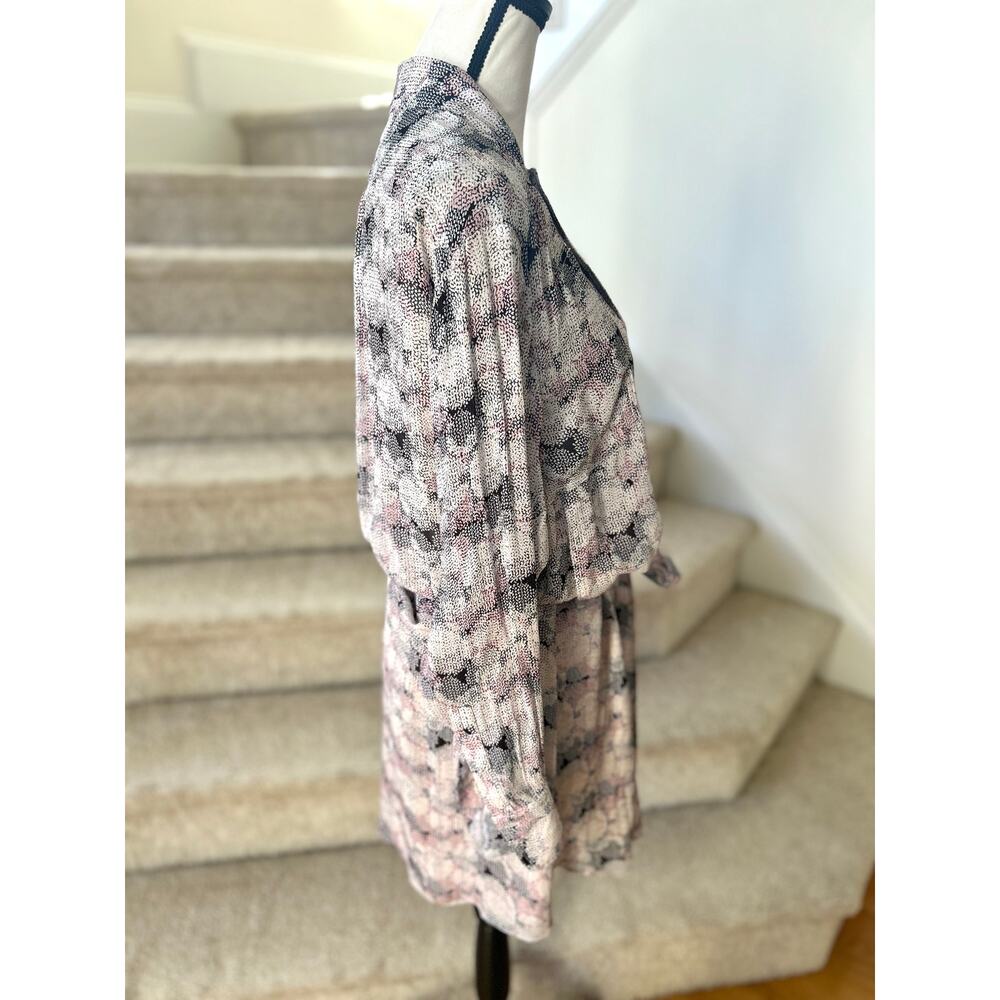 Reiss White Black Pink Circle Print Short Shirt Dress - Picture 3 of 7